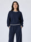 Casual Loose Fit Sweater - Navy Blue