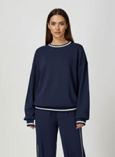 vector sportswear - Women’s casual loose fit sweater pullover