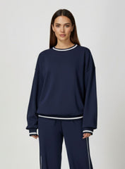 vector sportswear - Women’s casual loose fit sweater pullover
