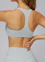 CloudSense Brushed Seamless high-support sports bra on model, designed for gym and yoga | Vectorsportswear