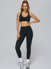 Athletic model in CloudSense seamless high-support workout bra, soft brushed performance fabric | Vectorsportswear