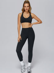 Athletic model in CloudSense seamless high-support workout bra, soft brushed performance fabric | Vectorsportswear