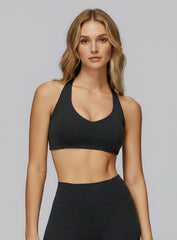 Women’s brushed seamless high-support sports bra with soft sculpt fit and ribbed underband | Vectorsportswear