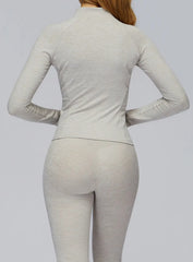 Women’s seamless brushed zip jacket with cloud-soft comfort, moisture-wicking fabric & contour fit. Perfect for gym & daily active lifestyle | Vectorsportswear