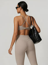 CoreFlow Sports Bra - Ivory Beige - VECTOR SPORTSWEAR