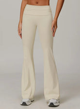 FlexFold™ Flare Leggings - Apricot Cream