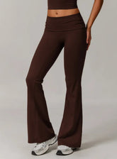 FlexFold™ Flare Leggings - Brown