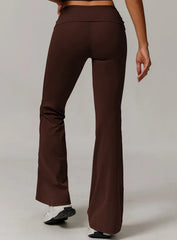 FlexFold™ Flare Leggings - Brown
