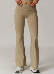 FlexFold™ Flare Leggings - Deep Khaki