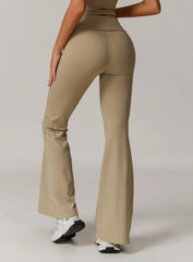 FlexFold™ Flare Leggings - Deep Khaki