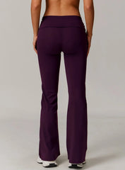 FlexFold™ Flare Leggings - Grape Purple