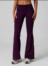 FlexFold™ Flare Leggings - Grape Purple