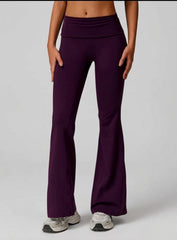 FlexFold™ Flare Leggings - Grape Purple