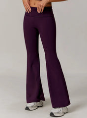FlexFold™ Flare Leggings - Grape Purple