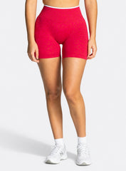 Leopard Scrunch Shorts - Berry