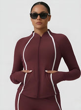 PowerFlex Sculpt Zip Jacket - Damson - VECTOR SPORTSWEAR