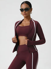 PowerFlex Sculpt Zip Jacket - Damson - VECTOR SPORTSWEAR