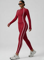 PowerFlex Sculpt Zip Jacket - Ruby Red - VECTOR SPORTSWEAR