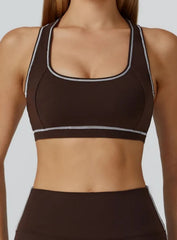PowerFlex Sports Bra - Deep Brown - VECTOR SPORTSWEAR