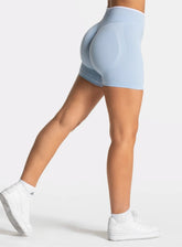 SculptCurve HydraFit Seamless Training Shorts – Baby Blue - VECTOR SPORTSWEAR