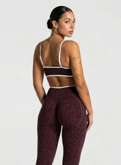 Athletica™ Leopard Sports Bra – Merlot