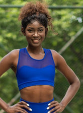 FREYA - LACY SPORTS BRA - BLUE - VECTOR SPORTSWEAR