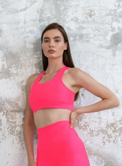 HERA - HELIX SPORTS BRA - NEON PINK - VECTOR SPORTSWEAR