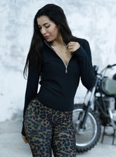 HERA - LONG SLEEVES WITH FINGER - BLACK - VECTOR SPORTSWEAR