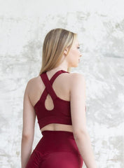 HERA - HELIX SPORTS BRA - MAROON - VECTOR SPORTSWEAR