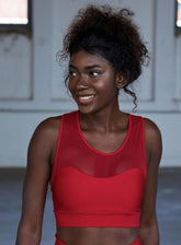 FREYA - LACY SPORTS BRA - RED - VECTOR SPORTSWEAR