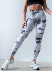 GEFION - SEAMLESS PUSH UP TIE DYE - FULL SET - LEGGING + BRA - PATTERNED - VECTOR SPORTSWEAR