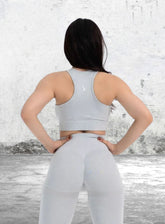 HERA - HYDRAFIT SEAMLESS SPORTS BRA - LIGHT GREY - VECTOR SPORTSWEAR