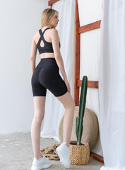 HERA - SCRUNCH SHORT - BLACK - VECTOR SPORTSWEAR