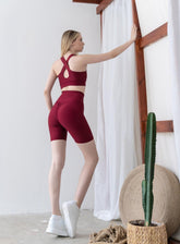 HERA - SCRUNCH SHORT - MAROON - VECTOR SPORTSWEAR