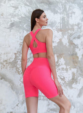 HERA - SCRUNCH SHORT - NEON PINK - VECTOR SPORTSWEAR