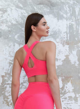 HERA - HELIX SPORTS BRA - NEON PINK - VECTOR SPORTSWEAR