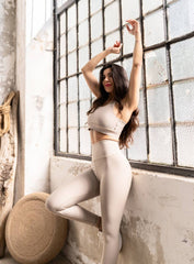 HERA - COMPRESSION LEGGING - WATER BEIGE - VECTOR SPORTSWEAR