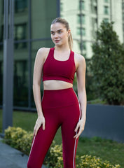 HERA - HELIX SPORTS BRA - MAROON - VECTOR SPORTSWEAR