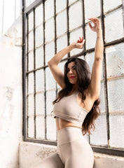 HERA - HELIX SPORTS BRA - WATER BEIGE - VECTOR SPORTSWEAR
