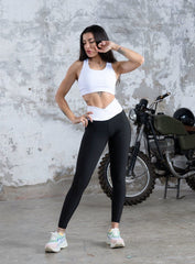 NORSE - V SHAPE LEGGING - BLACK AND WHITE - VECTOR SPORTSWEAR