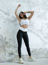 NORSE - V SHAPE LEGGING - BLACK AND WHITE - VECTOR SPORTSWEAR