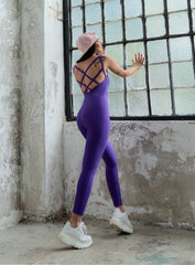 NORSE - CRISS - CROSSED CHIC JUMPSUIT - PURPLE - VECTOR SPORTSWEAR
