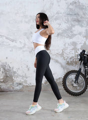 NORSE - V SHAPE LEGGING - BLACK AND WHITE - VECTOR SPORTSWEAR