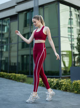 THRUD - FORM - FITTING LEGGING - MAROON - VECTOR SPORTSWEAR