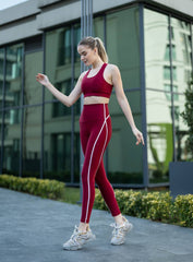 THRUD - FORM - FITTING LEGGING - MAROON - VECTOR SPORTSWEAR