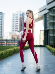 THRUD - FORM - FITTING LEGGING - MAROON - VECTOR SPORTSWEAR