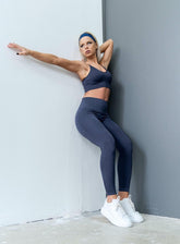VESTA - RIBBED SEAMLESS LEGGINGS - ANTHRACITE - VECTOR SPORTSWEAR