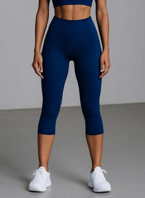 Mid - Calf Running Legging - Navy Blue - VECTOR SPORTSWEAR