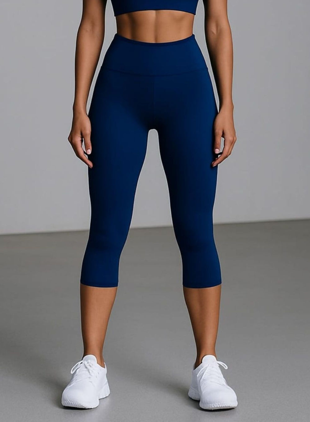 Mid - Calf Running Legging - Navy Blue - VECTOR SPORTSWEAR