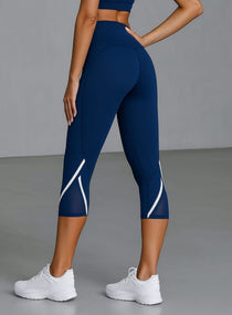 Mid - Calf Running Legging - Navy Blue - VECTOR SPORTSWEAR